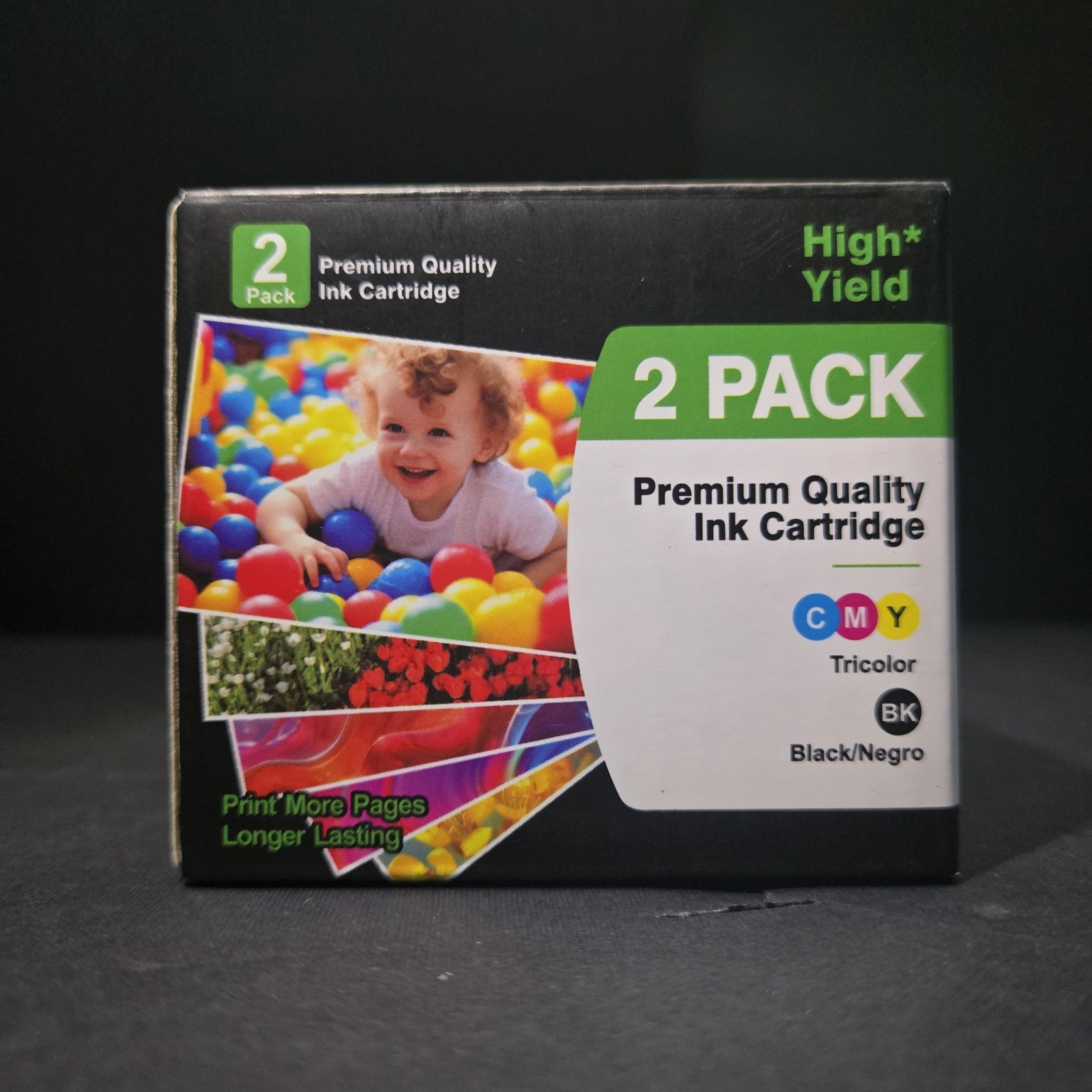 2 Pack Premium 67 XL Inkjet Ink Cartridges Combo Pack Tri-Color & Black