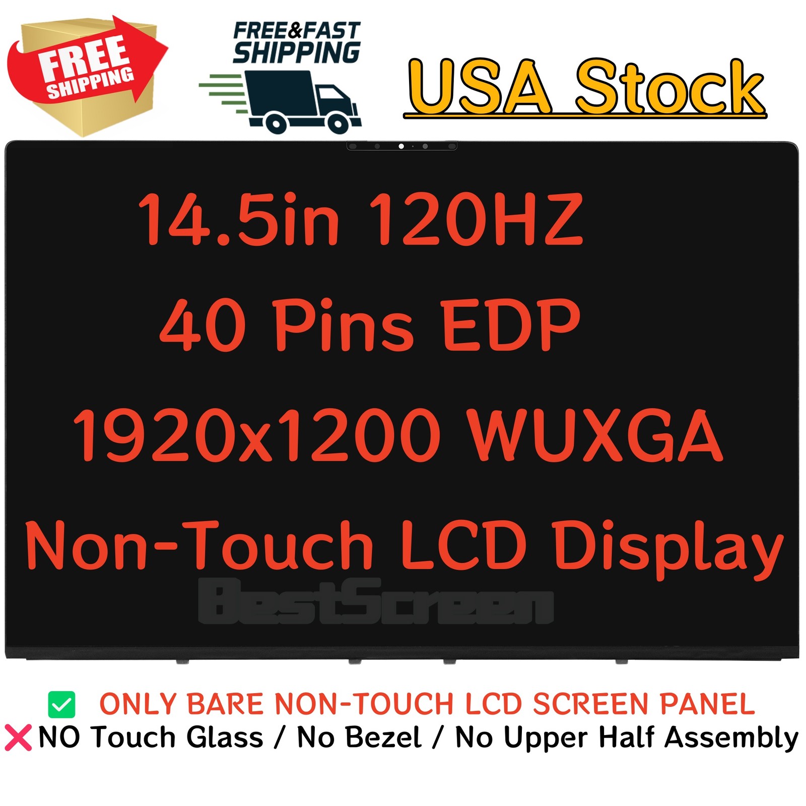 LP145WU1-SPB1 For Dell XPS 14 9440 WUXGA Non-Touch LED LCD Screen HPXJN 0HPXJN