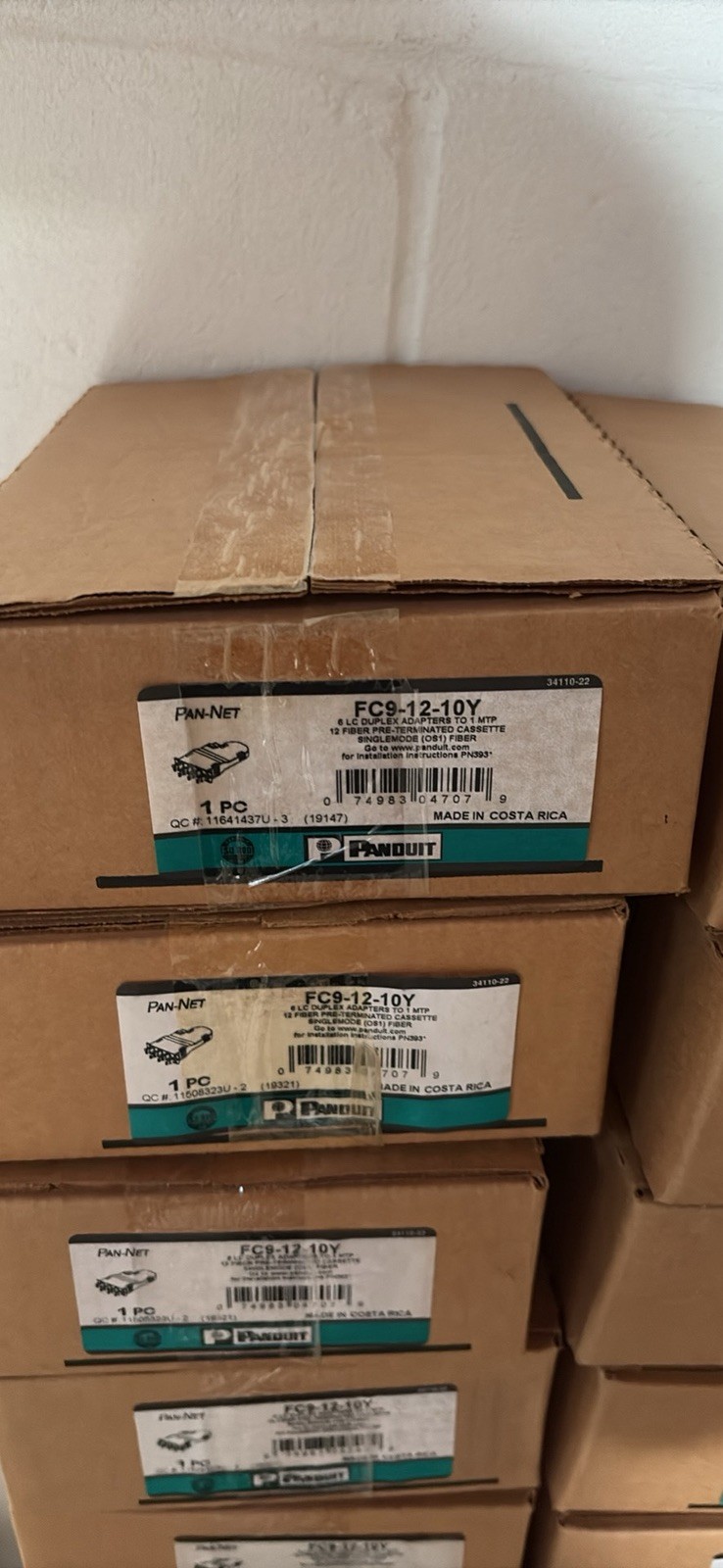 PANDUIT Pan-Net FC9-12-10Y 6 LC Duplexto 1 MTP OS1 Cassette