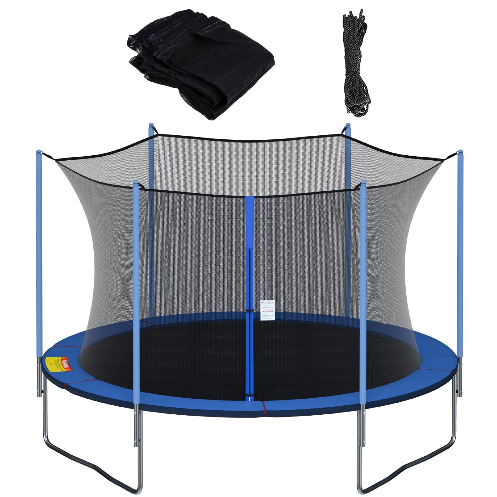 Cliselda 15 Ft Round Trampoline Replacement Safety Net For 8 Straight Poles