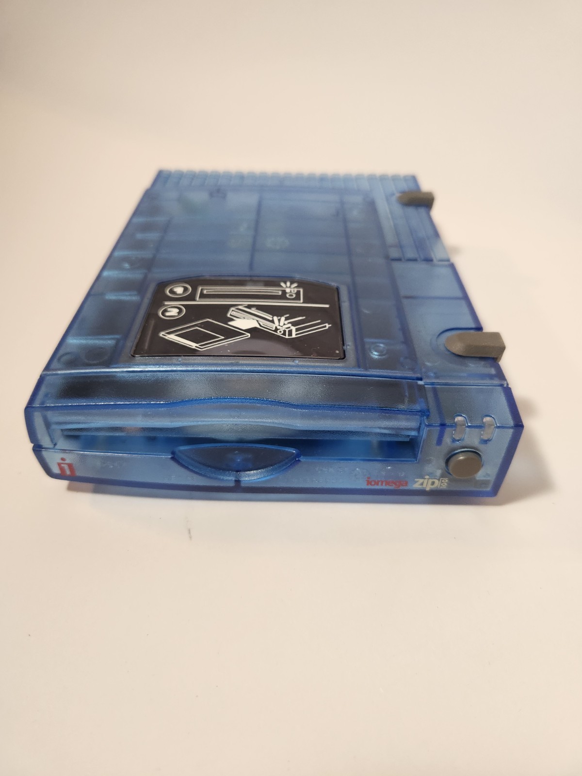 Iomega Zip 100 Blue Translucent USB-Powered External Drive NO POWER CABLE OR USB