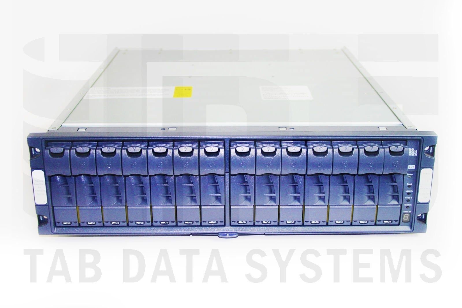 NETAPP DS14MK4 Disk Shelf w/ 14 300GB X279A-R5 15K 4Gbps FC Drives 108-00156