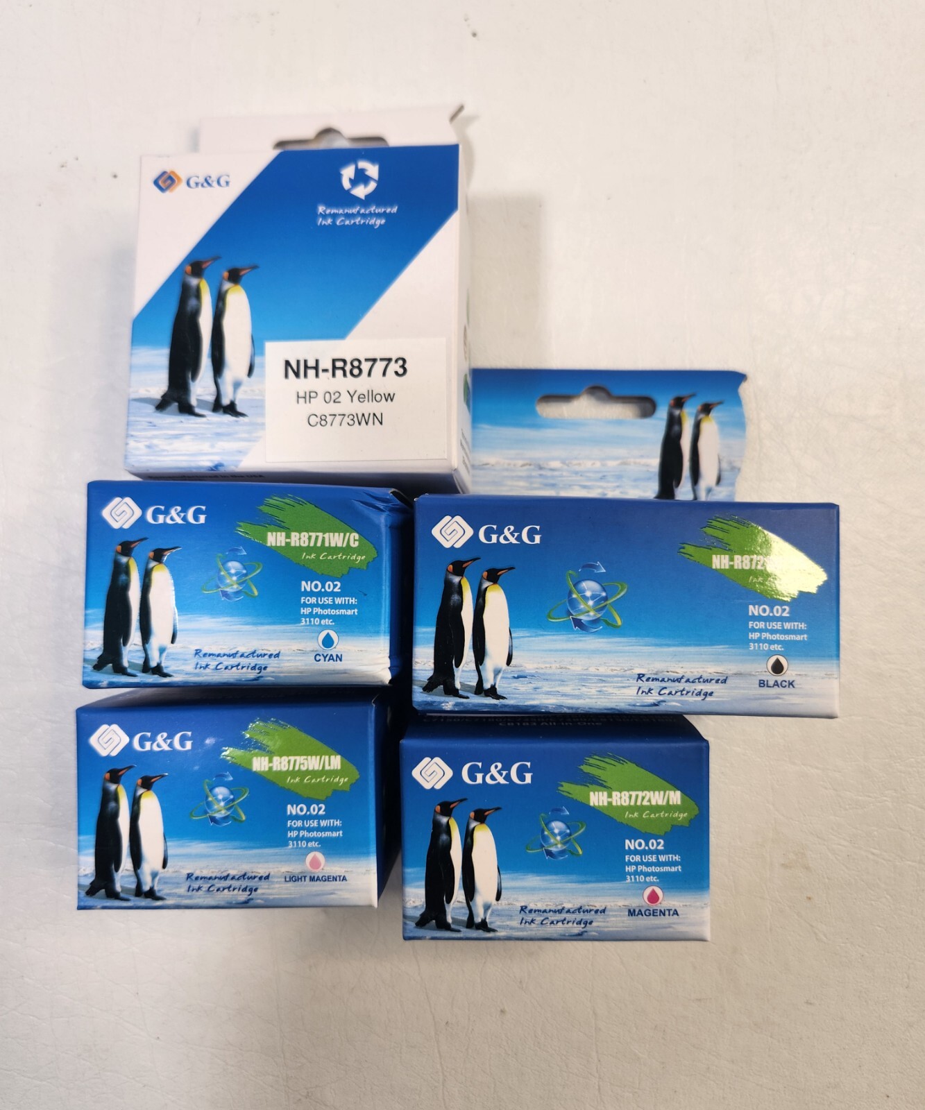 G&G Ink Cartridges, NH-R8773/Y, NH-R8721W, NH-R8771W,NH-R8772W, NH-R8775W Lot 5