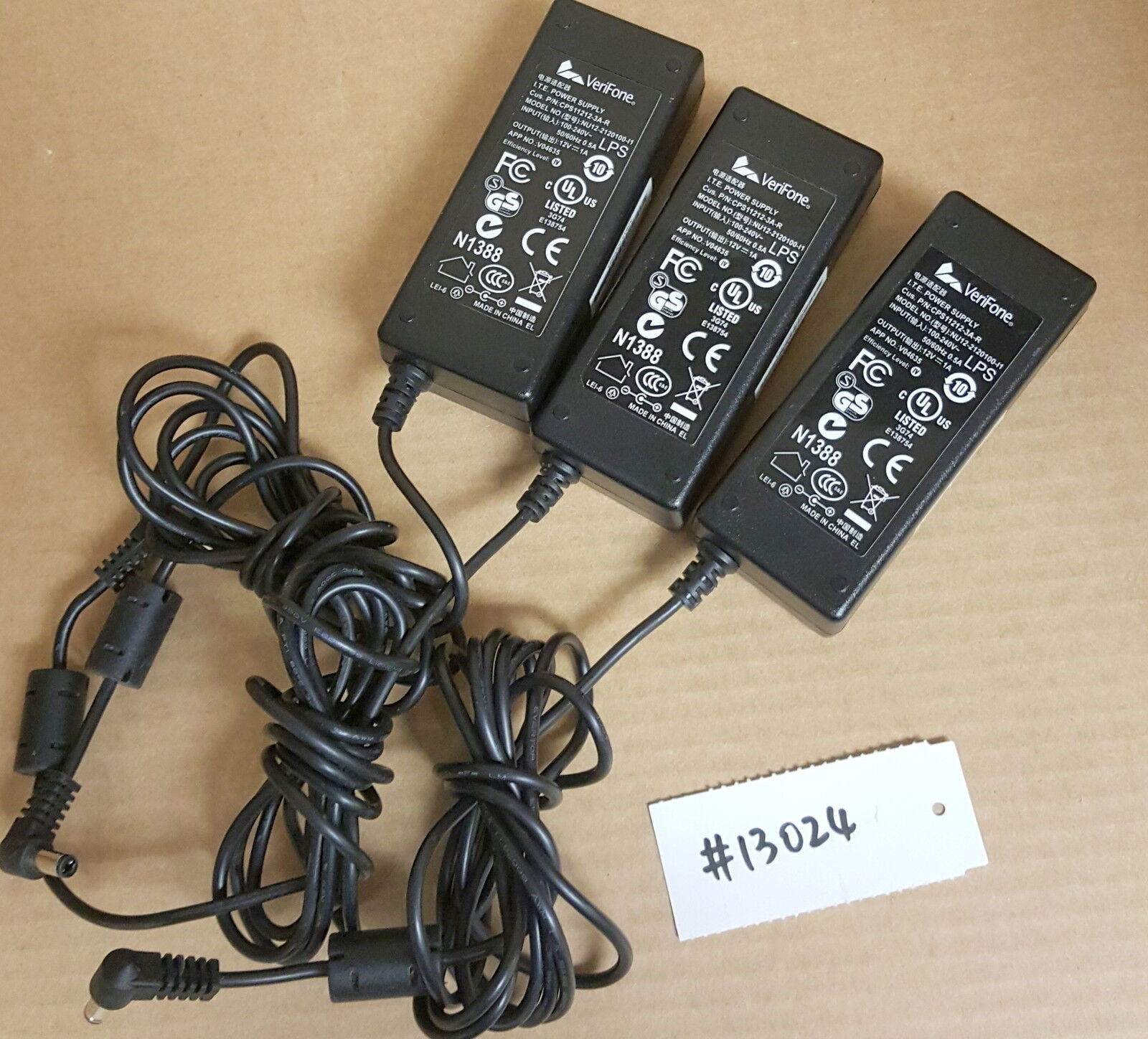Lot of 3 Verifone CPS11212-3A-R I.T.E Power Supply @@@