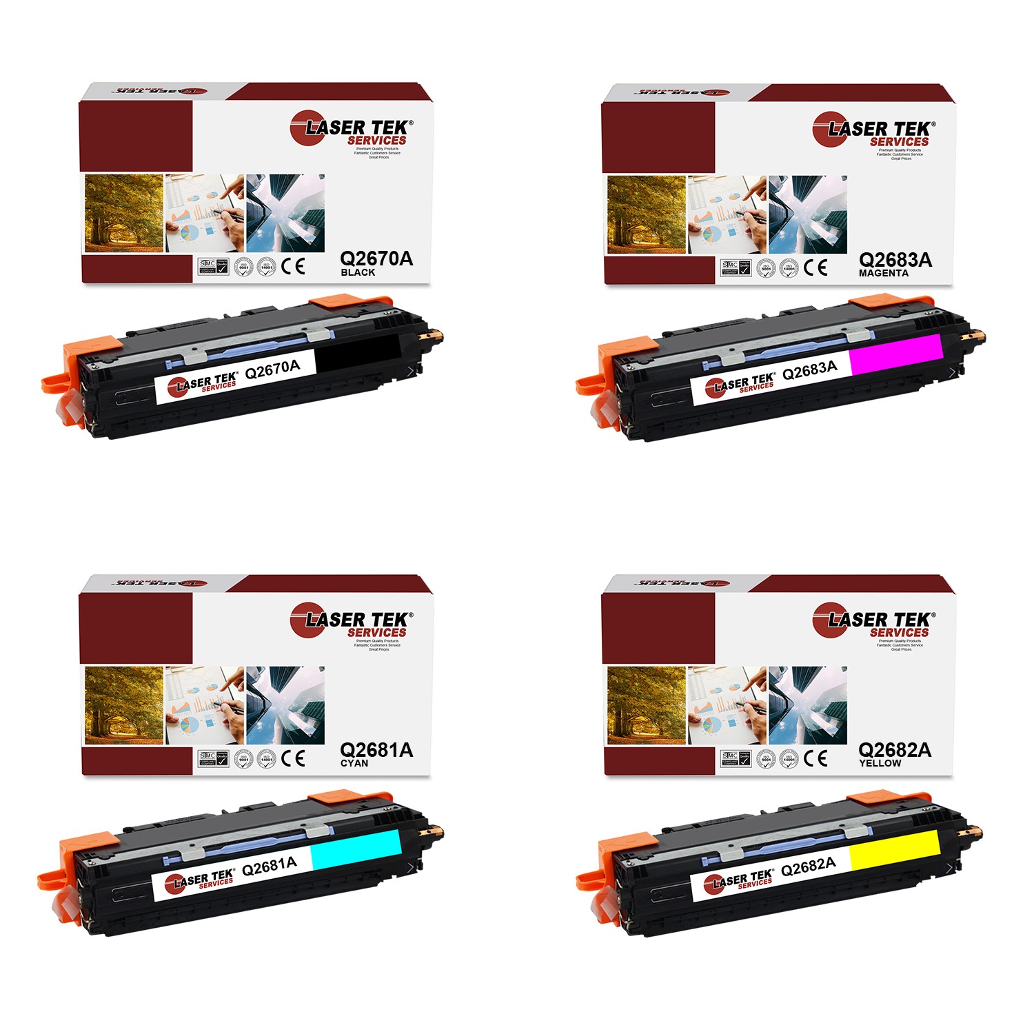 4Pk LTS 308A 311A BCMY Compatible for HP LaserJet 3500 3500n 3550 Cartridge