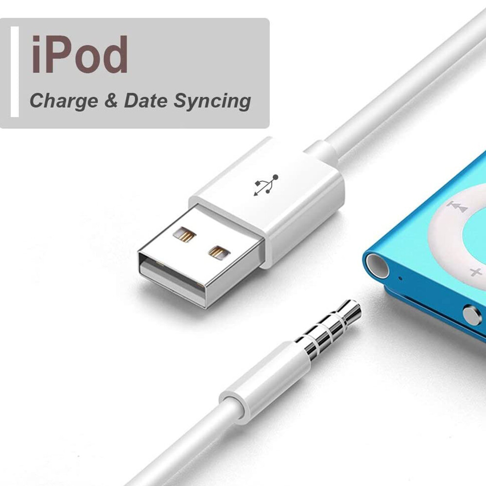 JEMAATX 2-Pack Replacement for iPod Shuffle Charger Data USB Cable 3 4 5 6 7