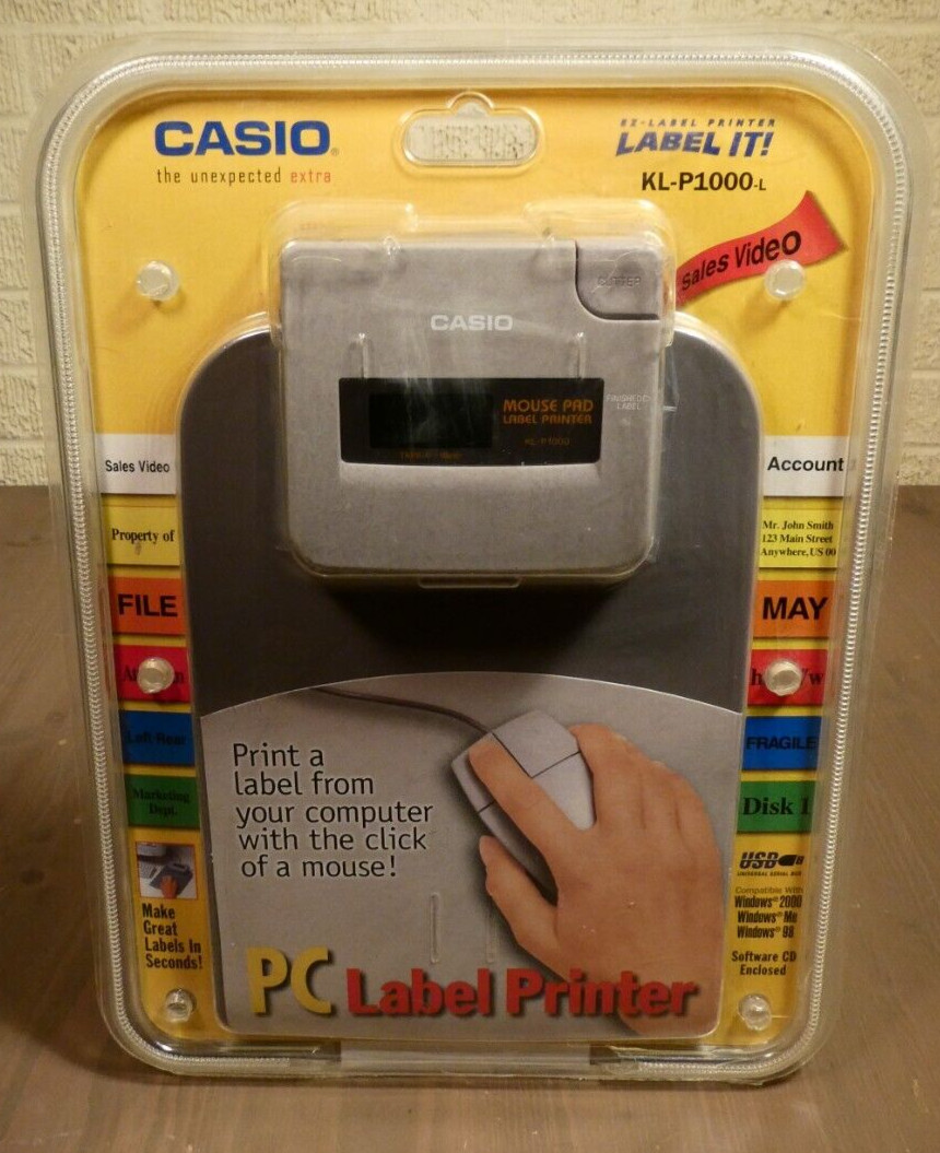 CASIO EZ-Label Printer KL-P1000-L for PC Sealed in Retail Package New Unused