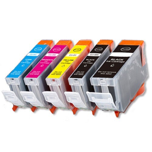 5-Pk/Pack PGI-5 CLI-8 BCMY Ink for Canon PIXMA MP500 MP530 MP600 MP610