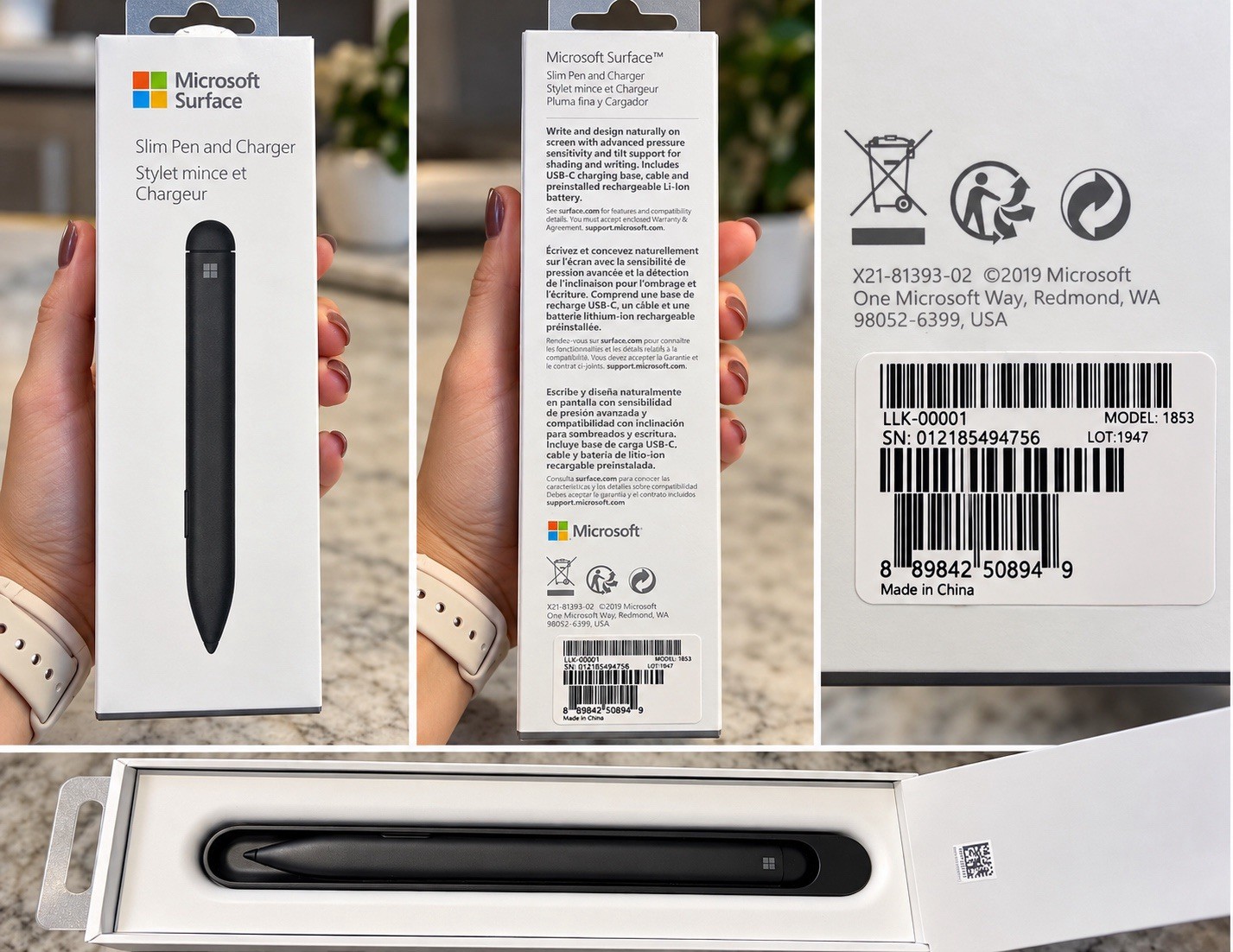Microsoft Surface Slim Pen & Charger Model 1853 – Brand New, Never Used