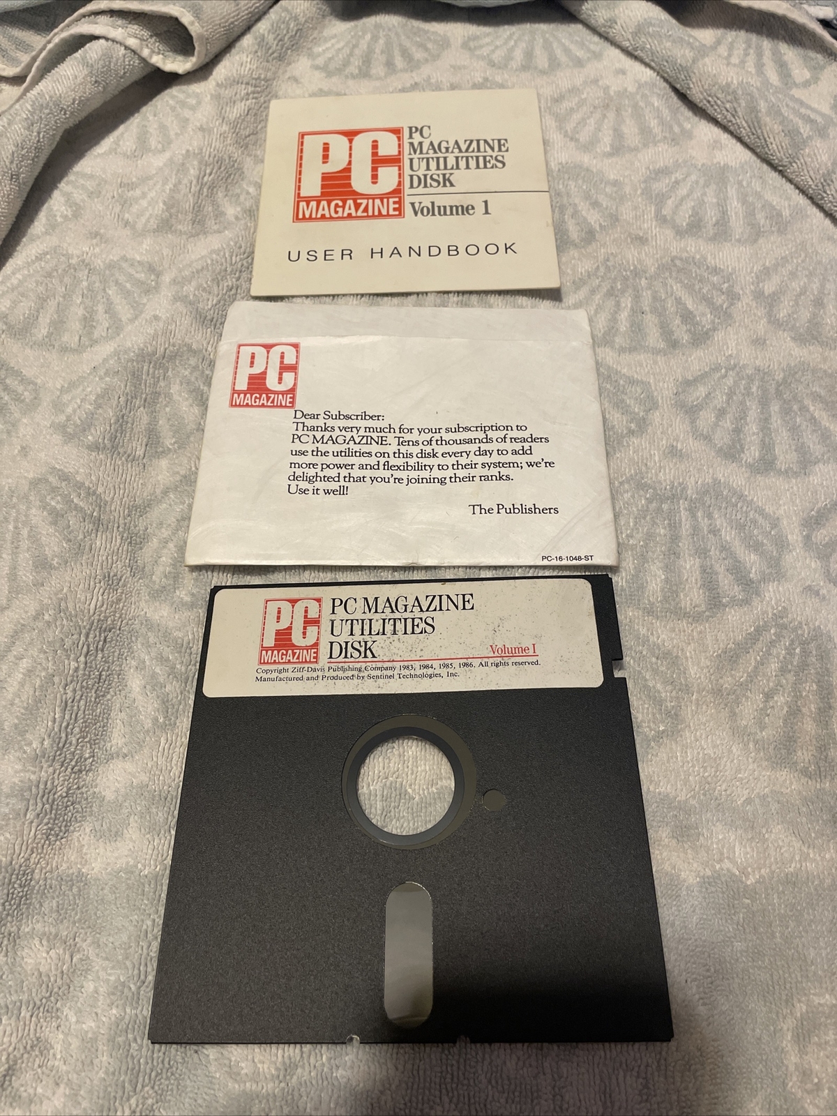Vintage PC Magazine Utilities Disk Volume 1 5.25” With User Handbook 1986