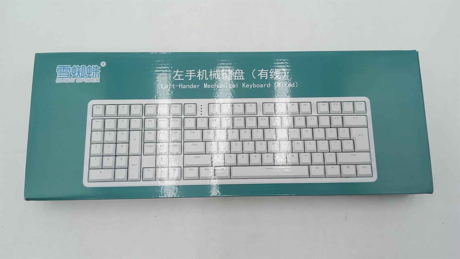 Snow Spider Left Handed Mechanical Keyboard Wired SN-2310 Black w/Pink Switches