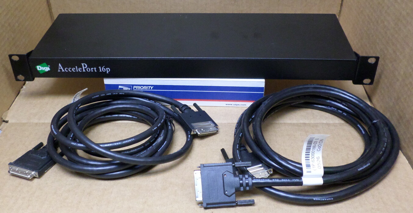 Digi 50000711-01 Acceleport 16P RJ45 External Box w/cables (3 Available)