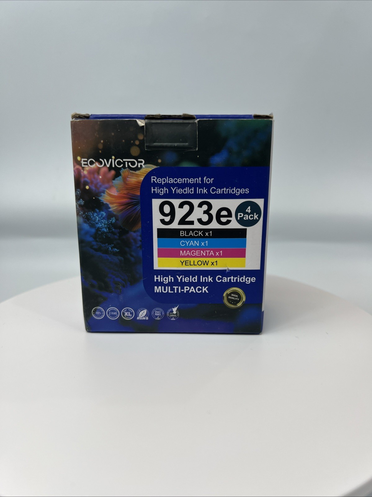 Ecovictor 923e Replacement Ink Cartridges Black x1, Cyan x1, Magenta x1, Yellow