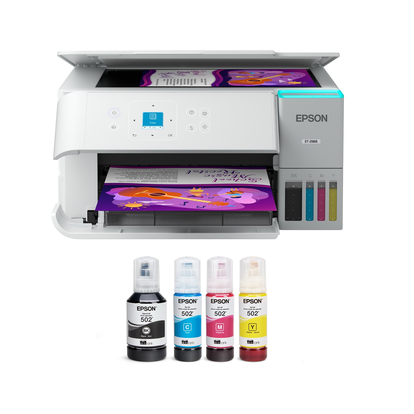 Epson EcoTank ET-2988 Printer - White - Certified Refurbished