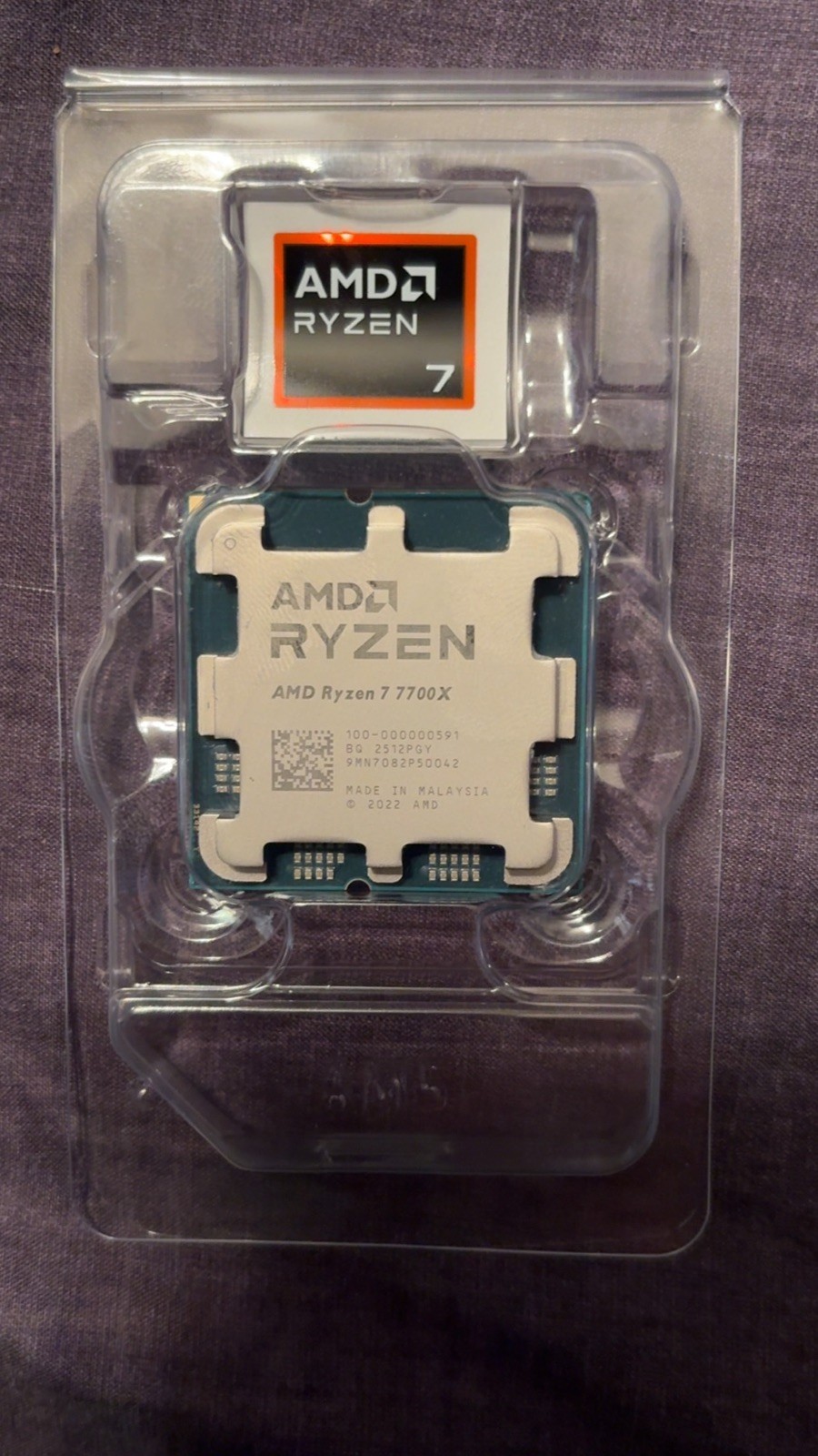 AMD Ryzen 7 7700X 8-Core 16-Thread Desktop Processor AM5 - Tested & Working