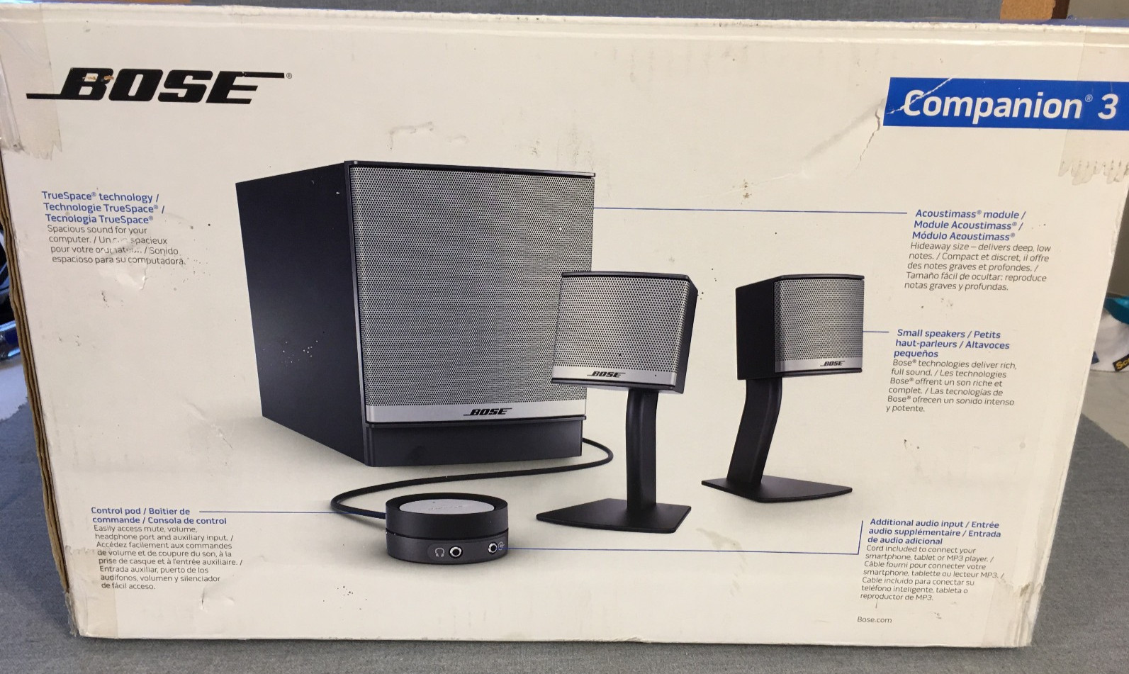 Bose Companion 3 Series II Speaker System, Tested / Works.