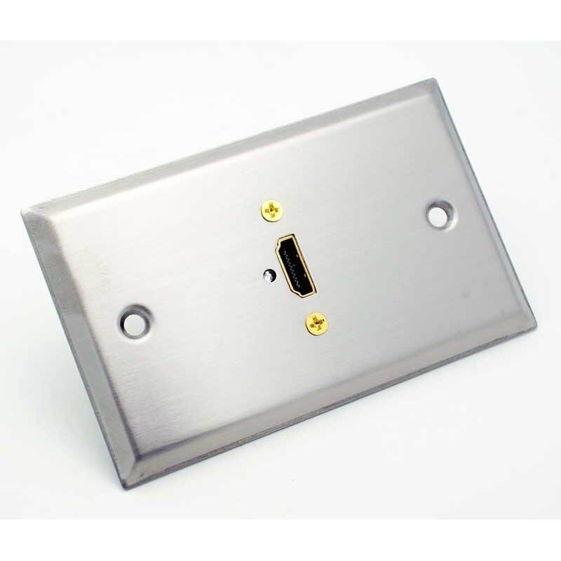 L.K.G. INDUSTRIES 75-677 STAINLESS STEEL WALL PLATE HDMI FEMALE FEED THRU