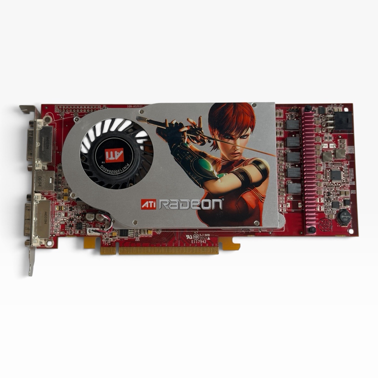 2006 ATI Radeon X1800 GTO 256MB GDDR3 PCIe Retro GPU Ruby Dual DVI VIVO