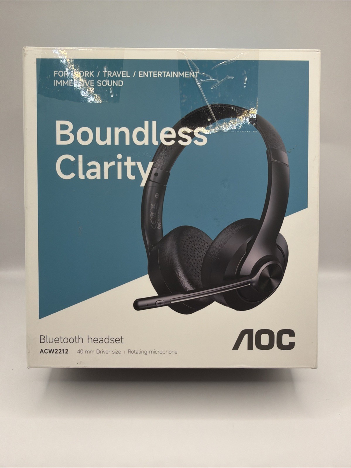 USB Headset with Microphone for PC, Over-Ear Wired Headphones with Mic ACW2212