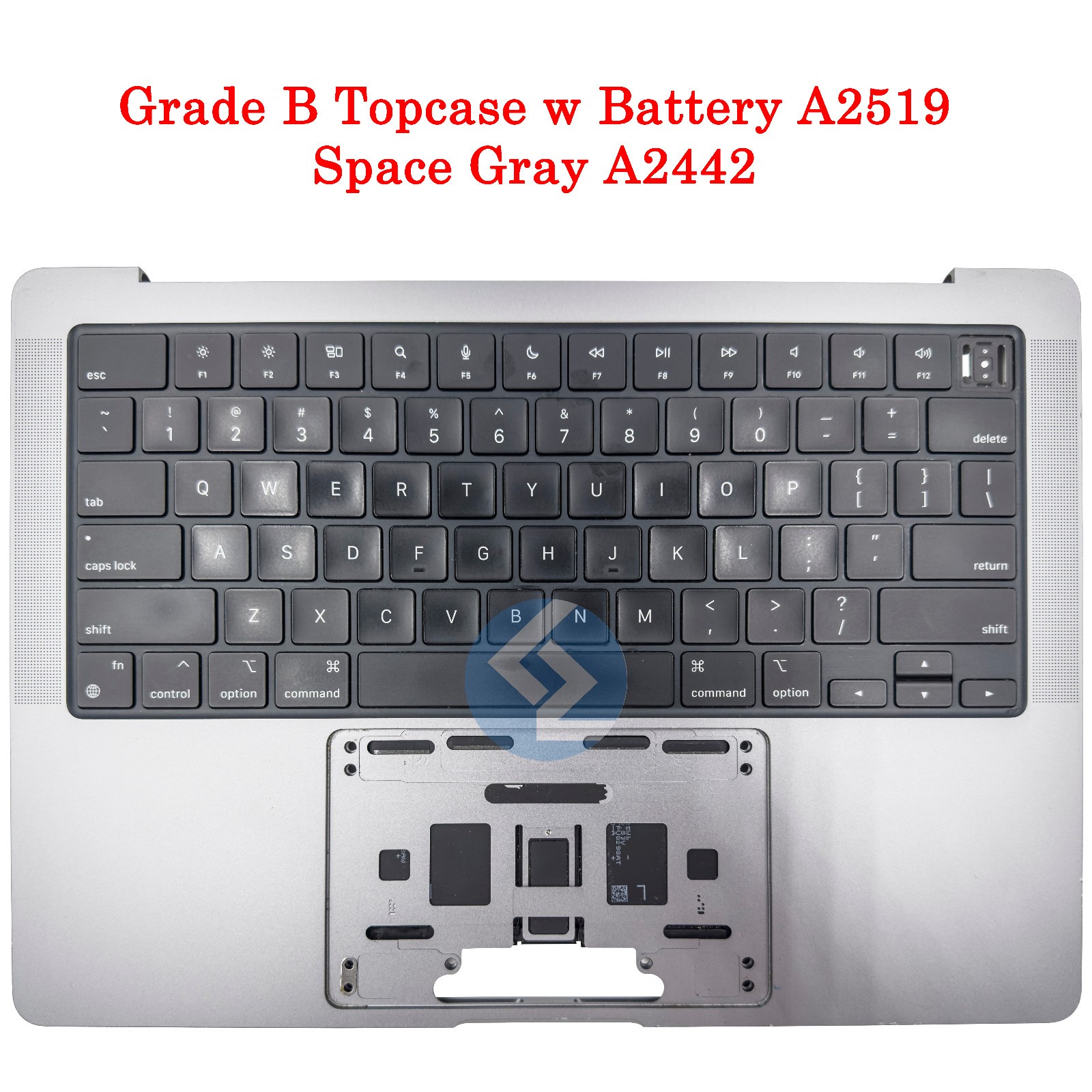 Grade B Space Gray US Keyboard Topcase Battery A2519 Macbook Pro 14" A2442 2021