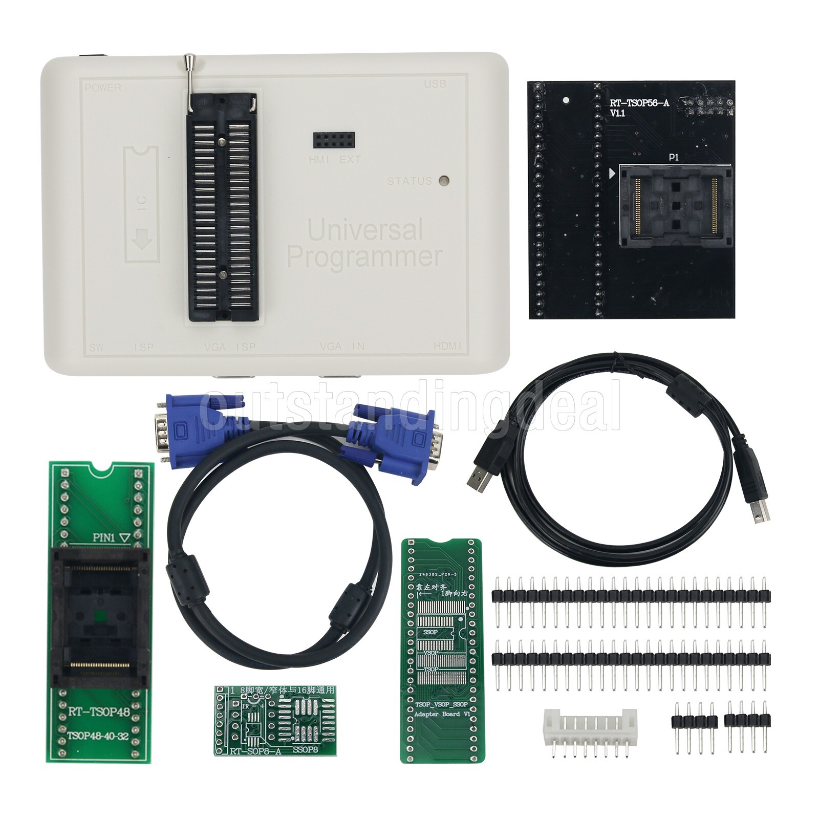 TSOP56 TSOP48 For NOR/NAND/EMMC/EC/MCU RT809H Universal Programmer