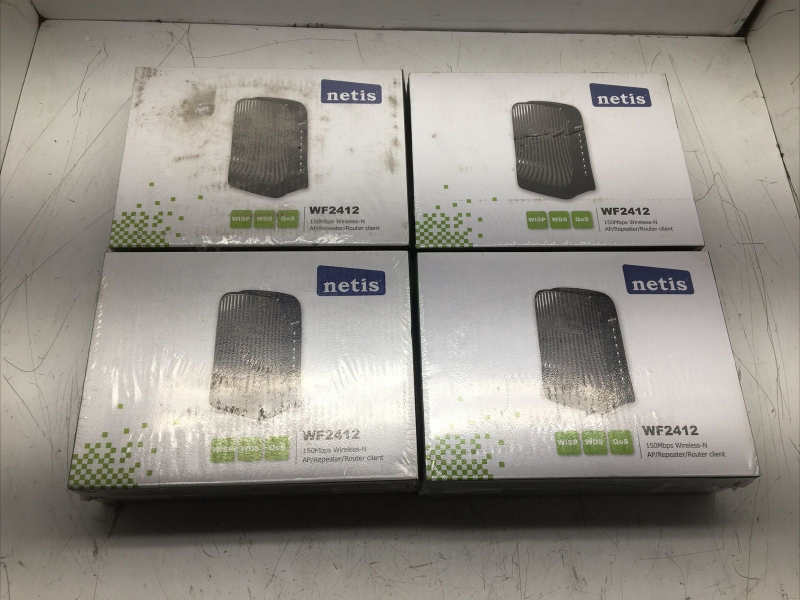 Lot of 4 Netis WF2412 Wireless N150 Routers, Access Points & Repeaters with WPS