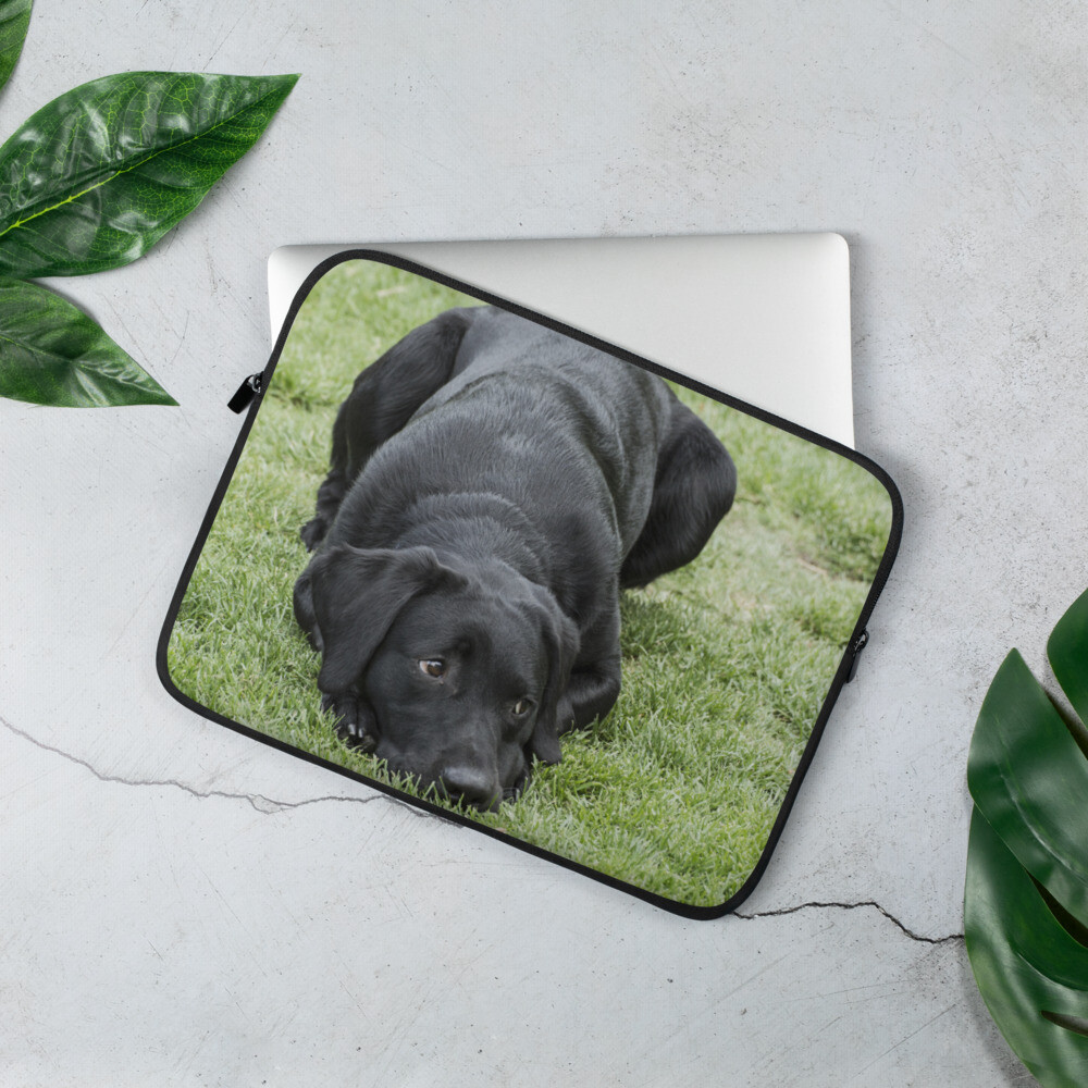 Black Lab Labrador Retriever Dog Cute Lap Top Case Cover Laptop Sleeve