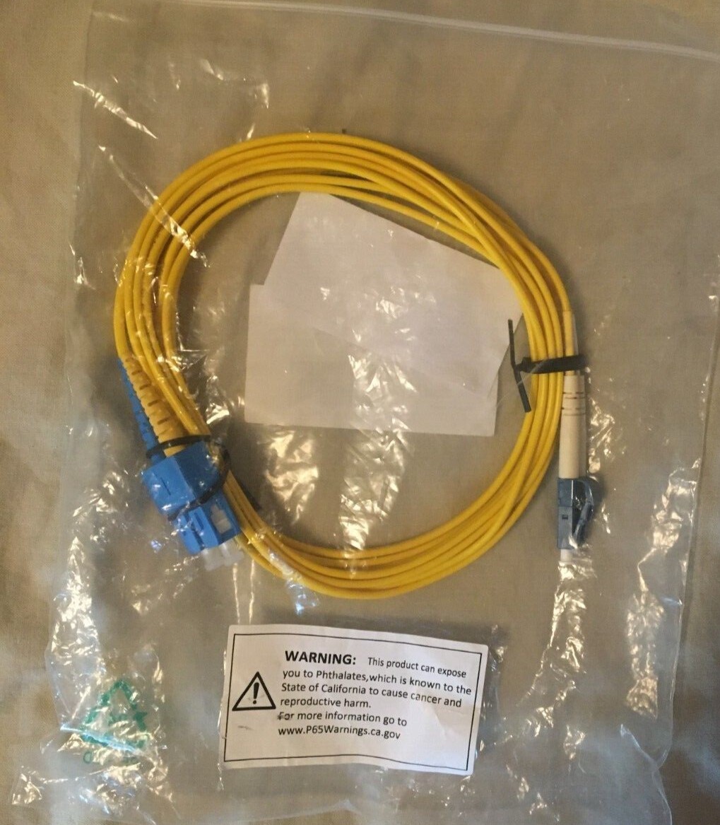 Monoprice Fiber Optic Cable, LC/UPC-SC/UPC, Double G657A1 Single Mode 2.0MM, 3m