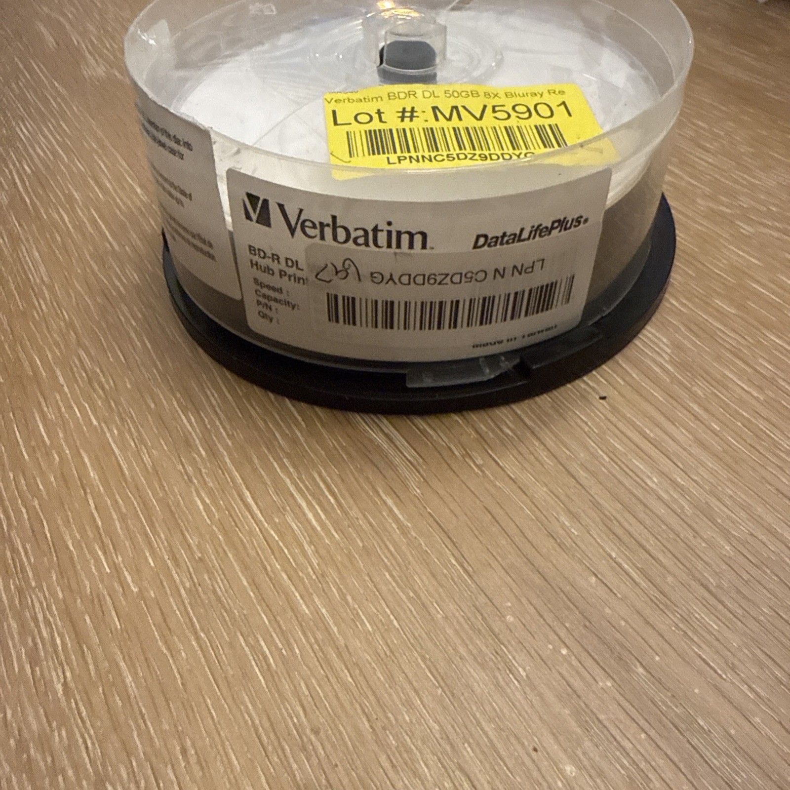(23) Verbatim BD-R DL 50GB 8X Blu-ray Recordable Media Disc Double Layer 23pk