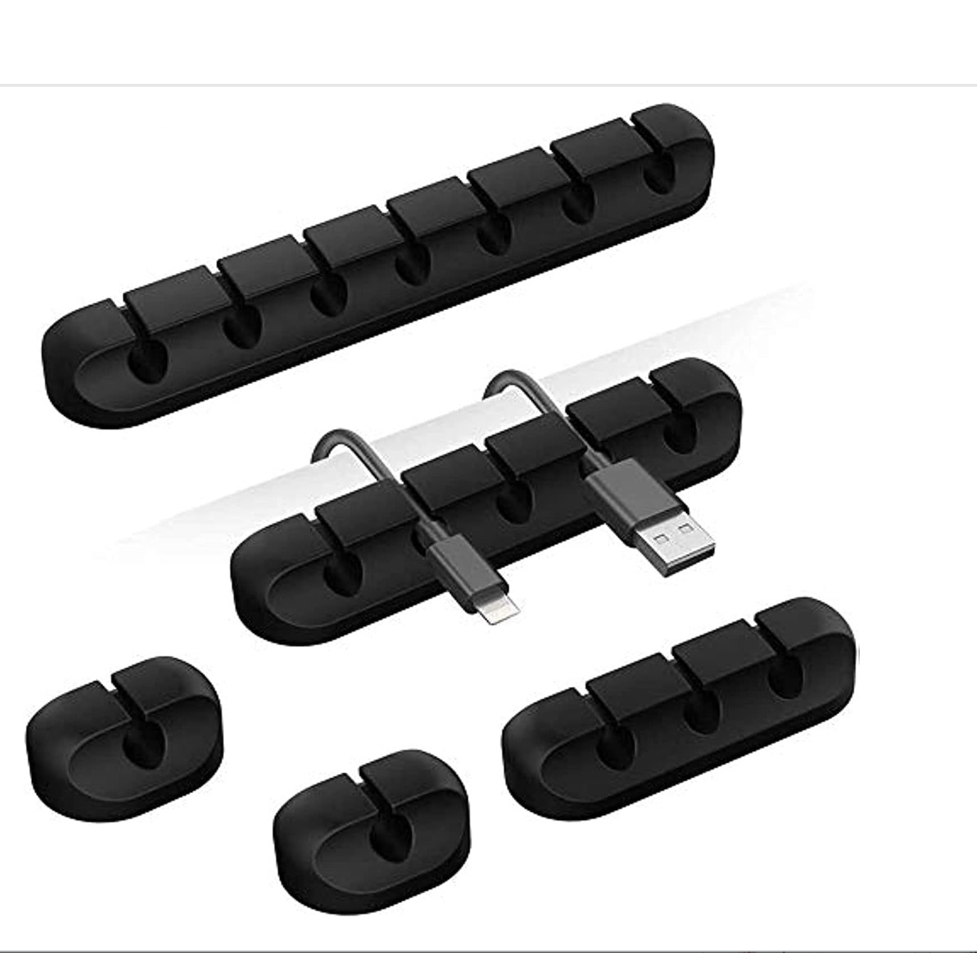 4 Packs Self Adhesive Cable Management Cable Organizer Clips Cord Holder