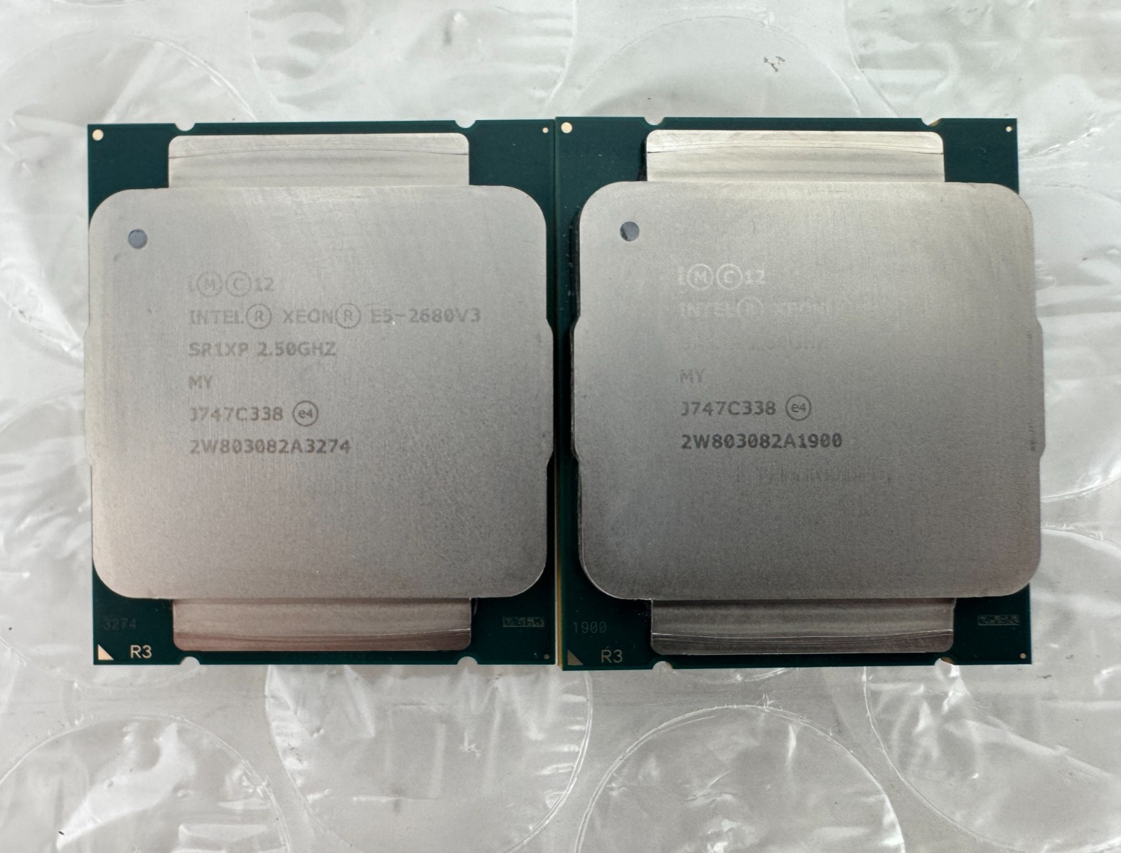 Lot 2 Intel Xeon E5-2680 V3 SR1XP 12-Core 2.50GHz Server Processor