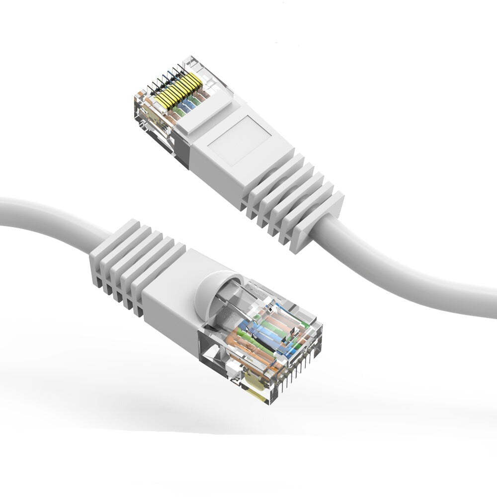 5Ft CAT5E UTP Ethernet Network Booted Cable White