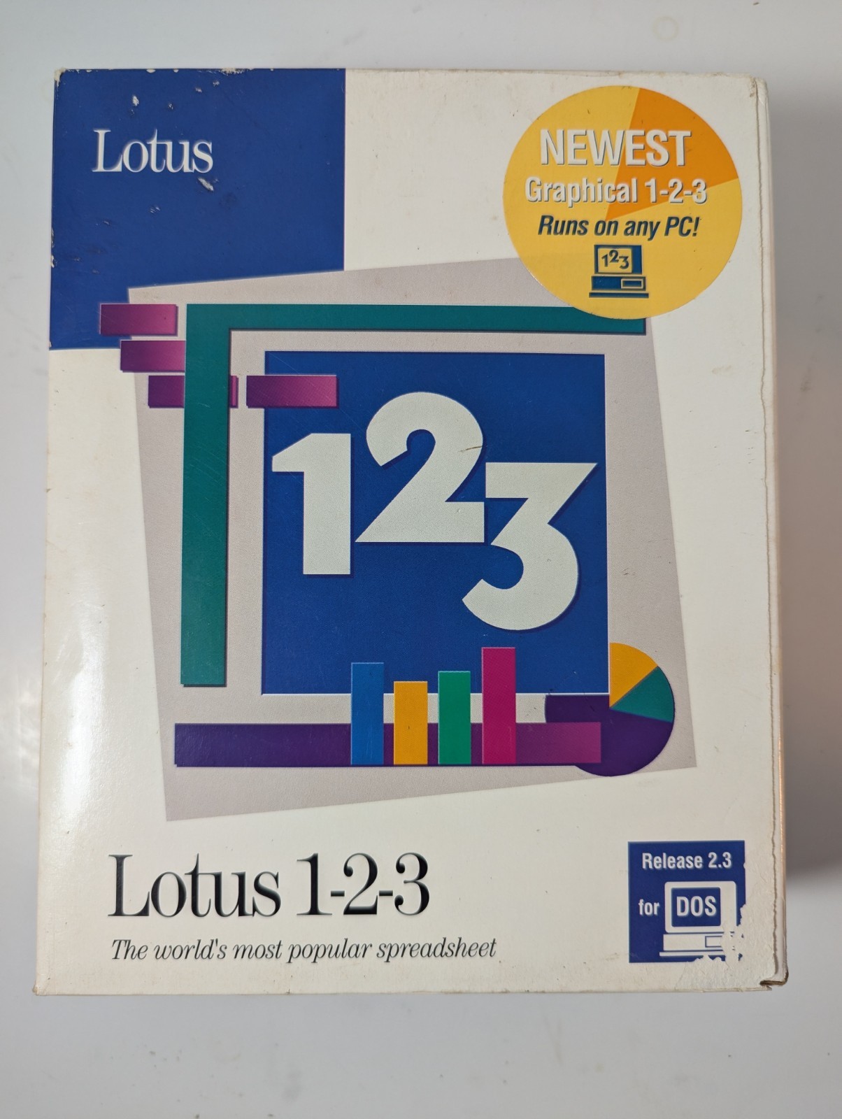 Lotus 123 Spreadsheet Software Release 2.3 DOS 1991 for Vintage IBM PCs