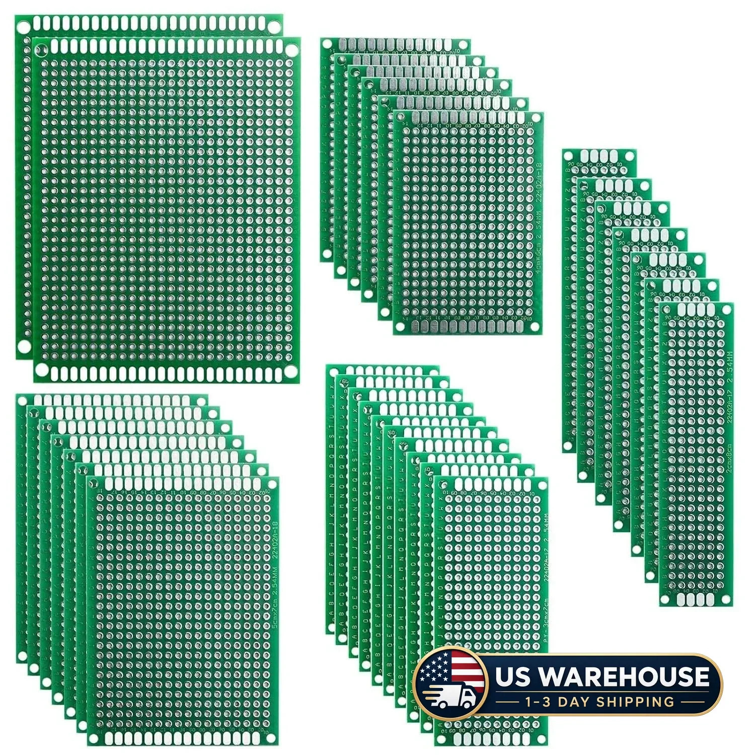 ELEGOO 32Pcs Double Sided PCB Board Prototype Kit for DIY Soldering