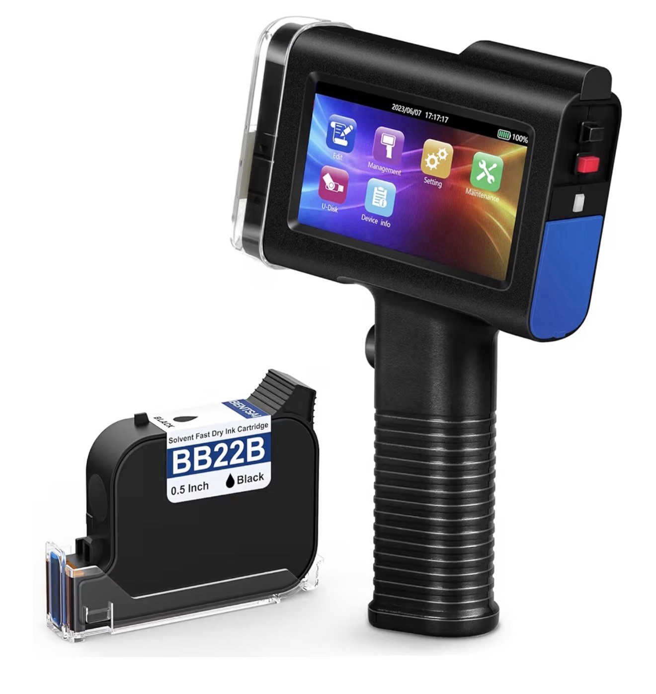 BENTSAI Handheld Inkjet Printer Color Wireless Portable 300x600 DPI A4