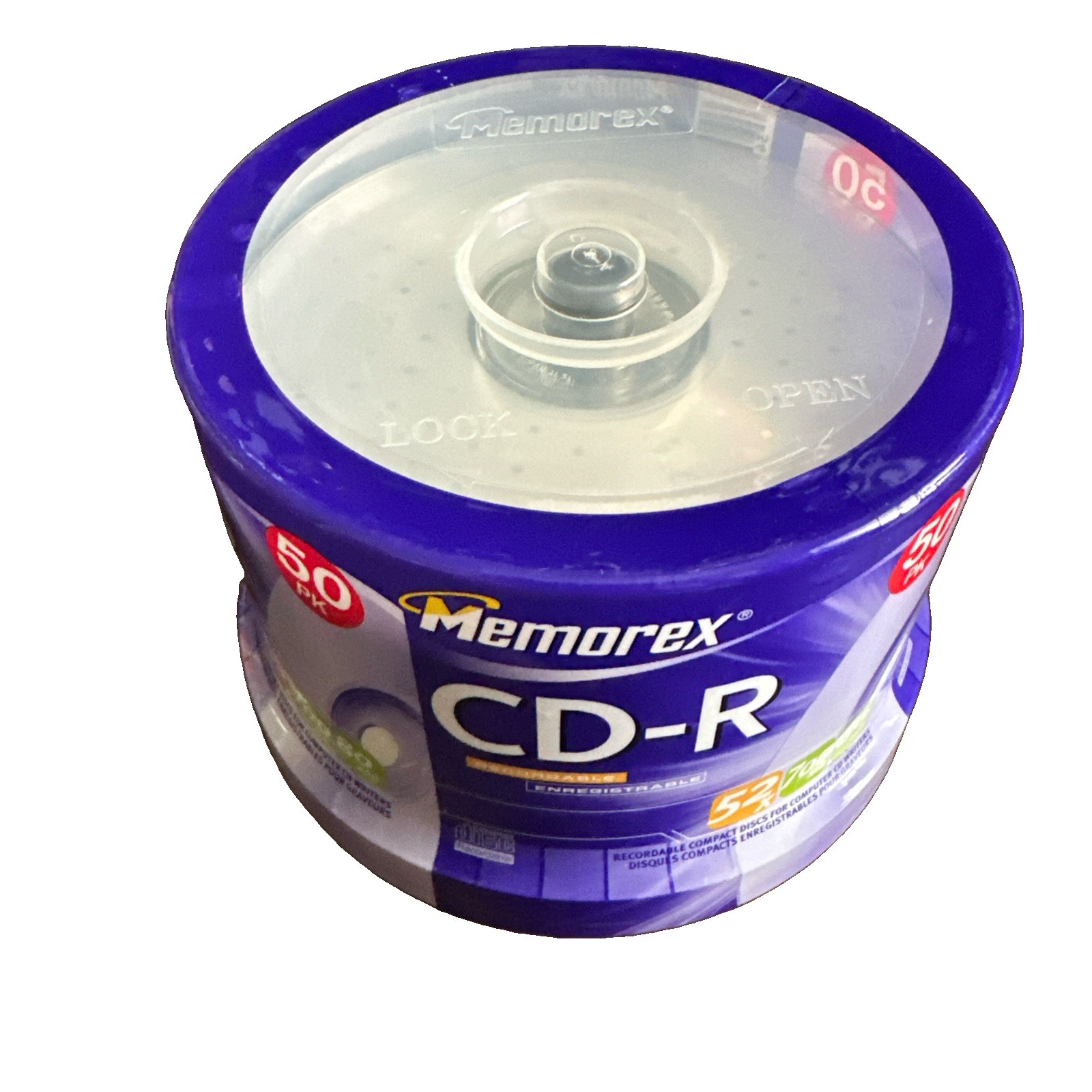 Memorex CD-R 50 Pack 52X 700Mb 80 Min Brand New Factory Sealed Discs