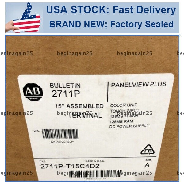 NEW Unopened AB PANELVIEW 1500 PLUS 6 W 2711P-T15C4D2  PLC 1PC US