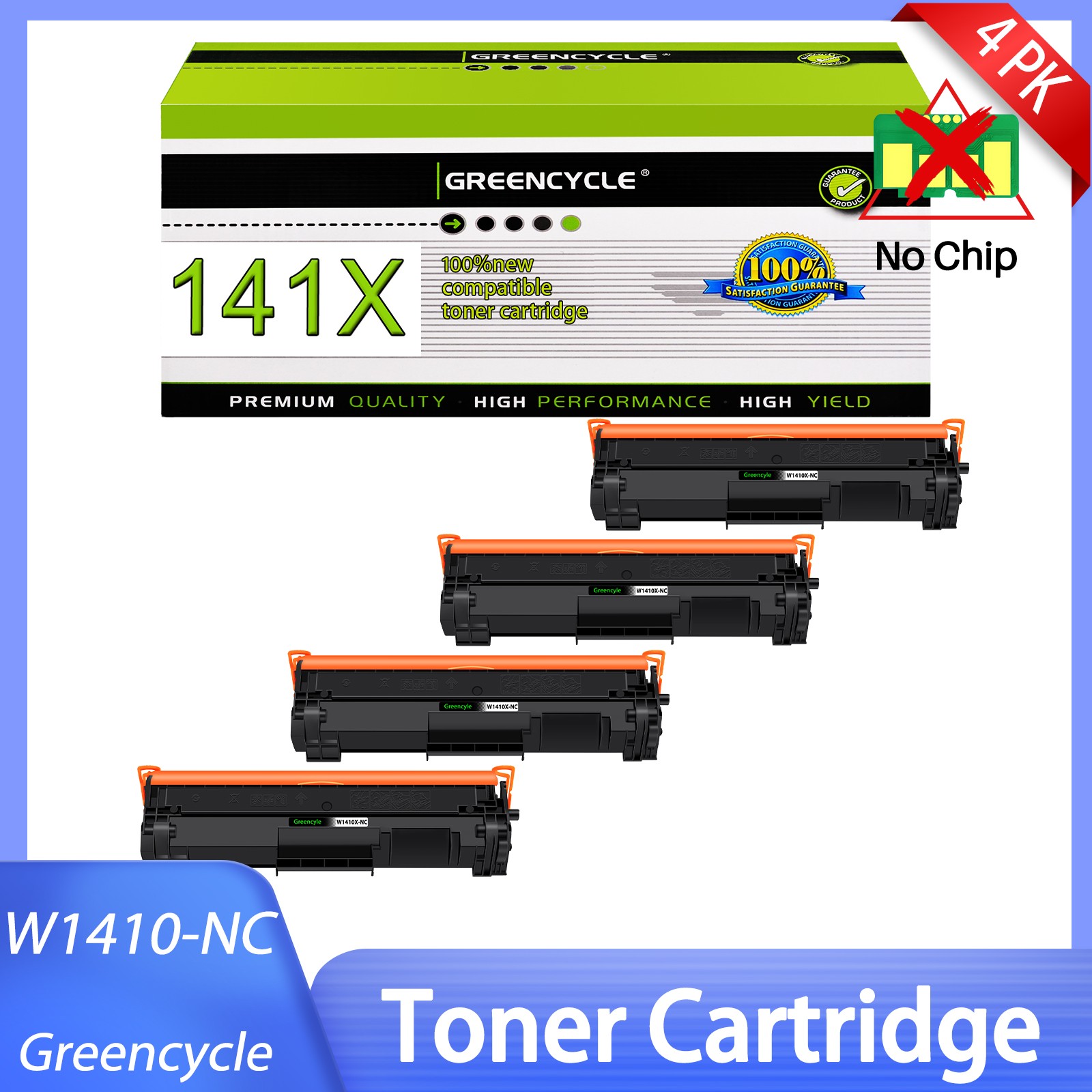 4x 141X W1410X Toner Cartridge Replacement no CHIP forHP M110w MFP M139w M140w