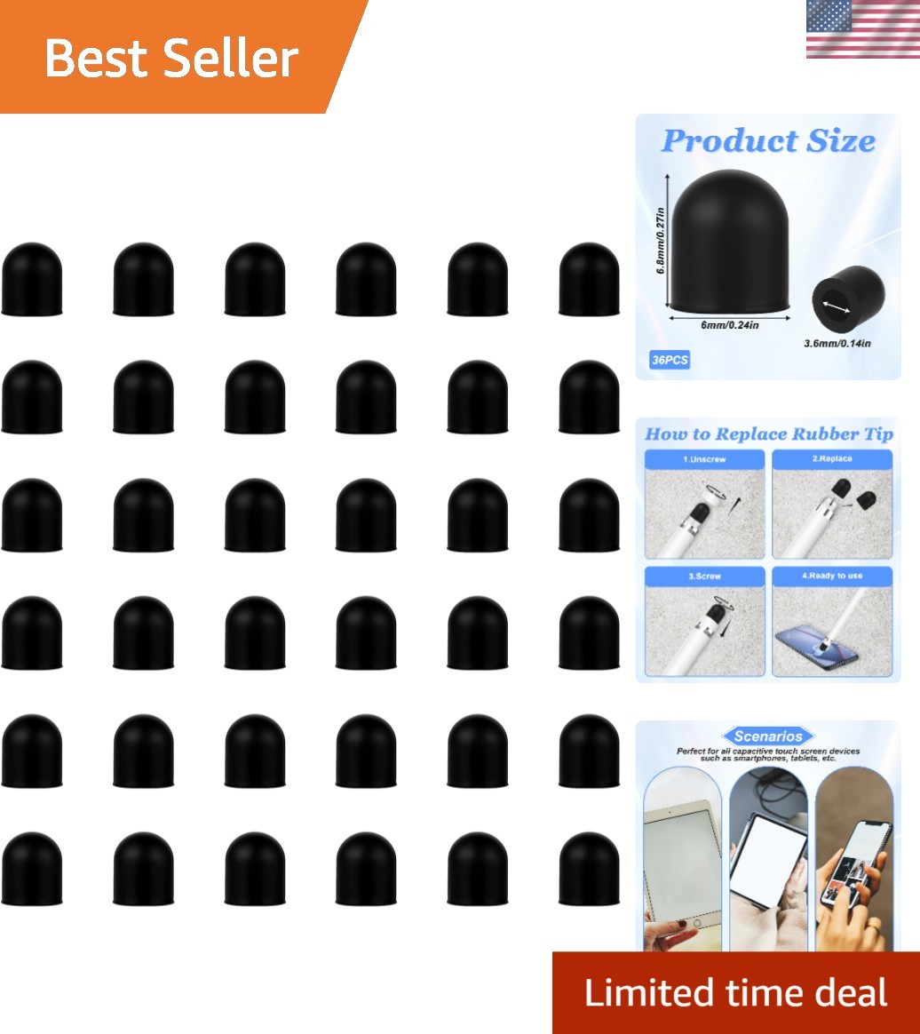 36 Pcs High Precision Stylus Pen Tips - 0.24” Replacement Nibs for Touch Screens