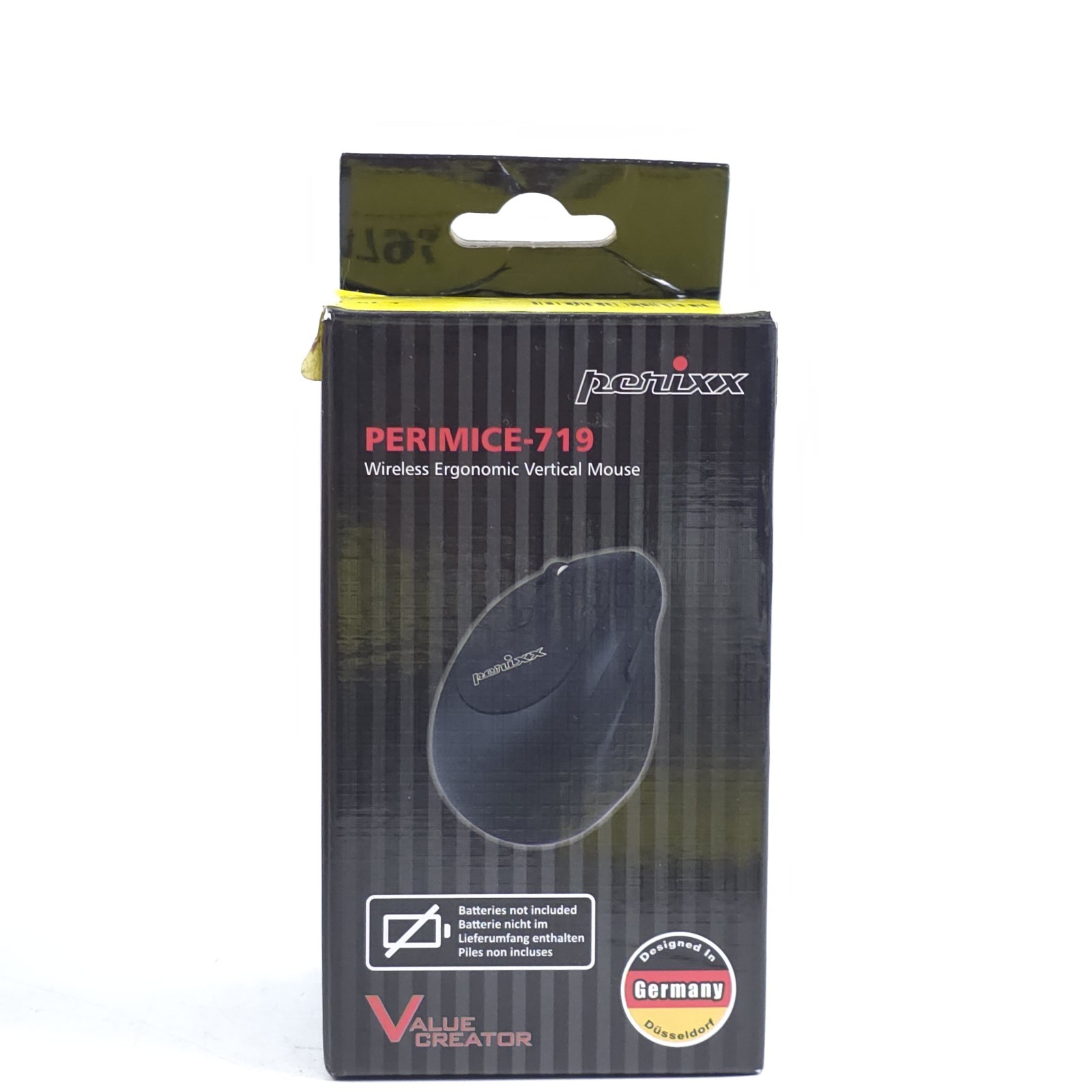 Perimice-719L, Left Handed Wireless Vertical Mouse, Portable Size for Laptops Co