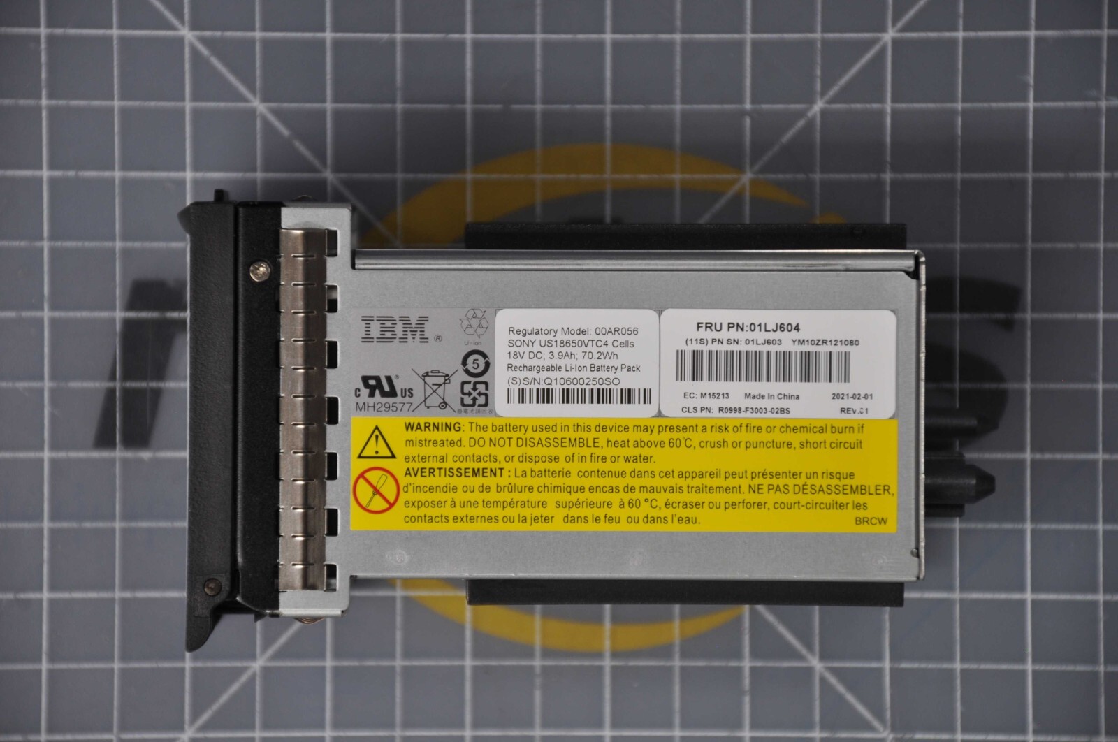 IBM 9846/8-AC2 SAN Volume Controller Raid Cache BackUp Battery 01LJ604