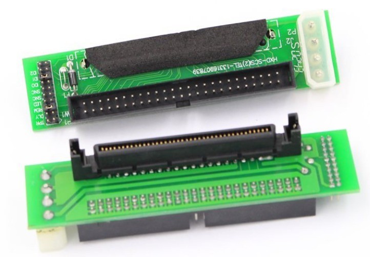 SCSI SCA 80-Pin To IDC 50-Pin Male Adapter SCSI 80-50 Card