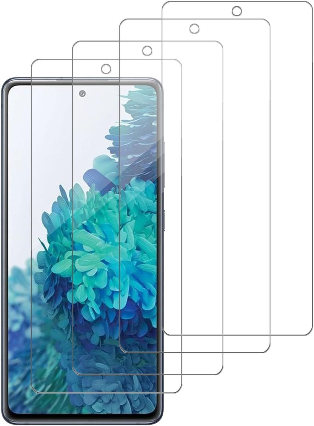 4 Pack Glass Screen Protector for Samsung Galaxy S20 FE 5G, Anti-Scratch