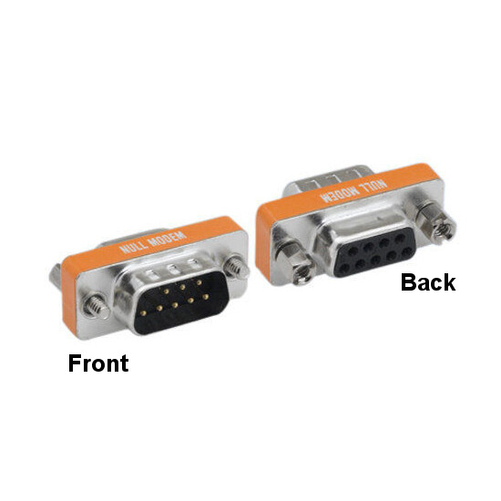 KNTK Mini Null Modem DB9 Male to Female Adapter RS-232 Crossover Connector Data