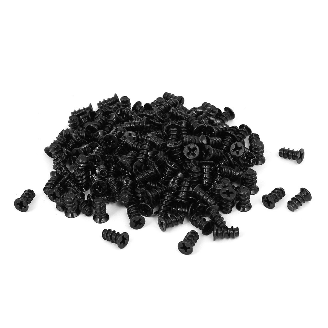 M5 x 10mm Black Zinc Plated Phillips Computer PC Case Fan Screw 200pcs