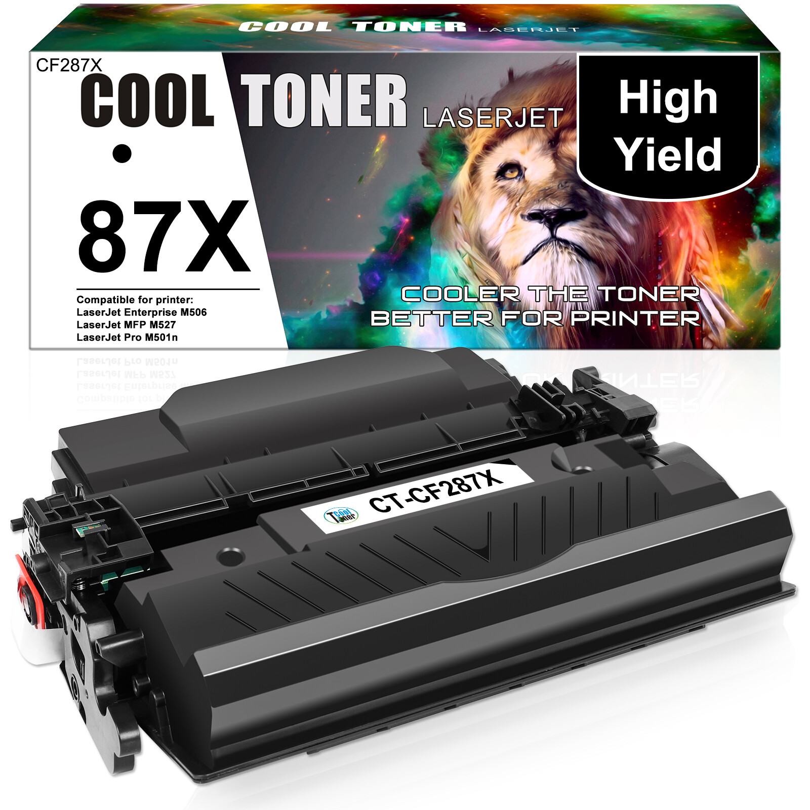 1PK CF287X Toner Cartridge for HP 87X LaserJet Enterprise M506 M501n M501dn