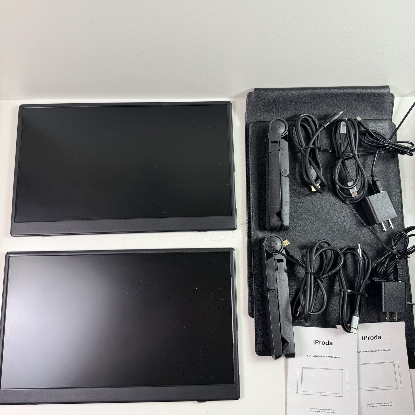 x2 iProda PD152KPN 15.6 Inch LCD Display HDMI Portable Monitor Black