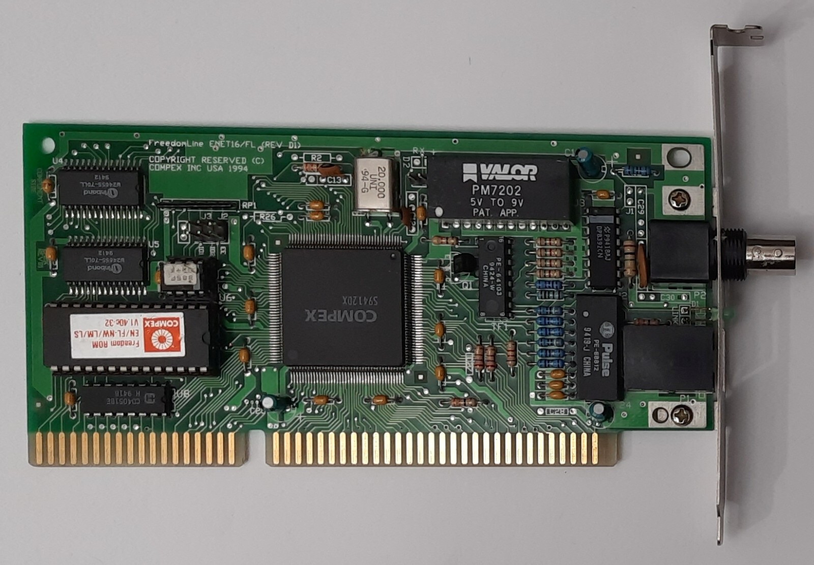Compex Freedom ENET 16-COMBO/FL Rev. D1 ISA Netzwerkkarte (RJ45, retro, 1994)