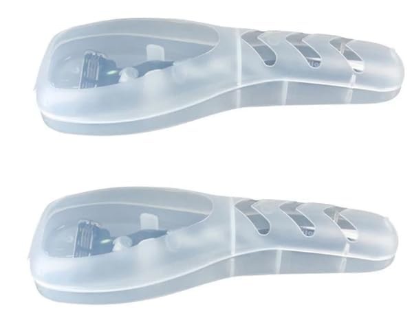 2Pcs Clear Travel Razor Case - Portable Shaver Protector for Men, 