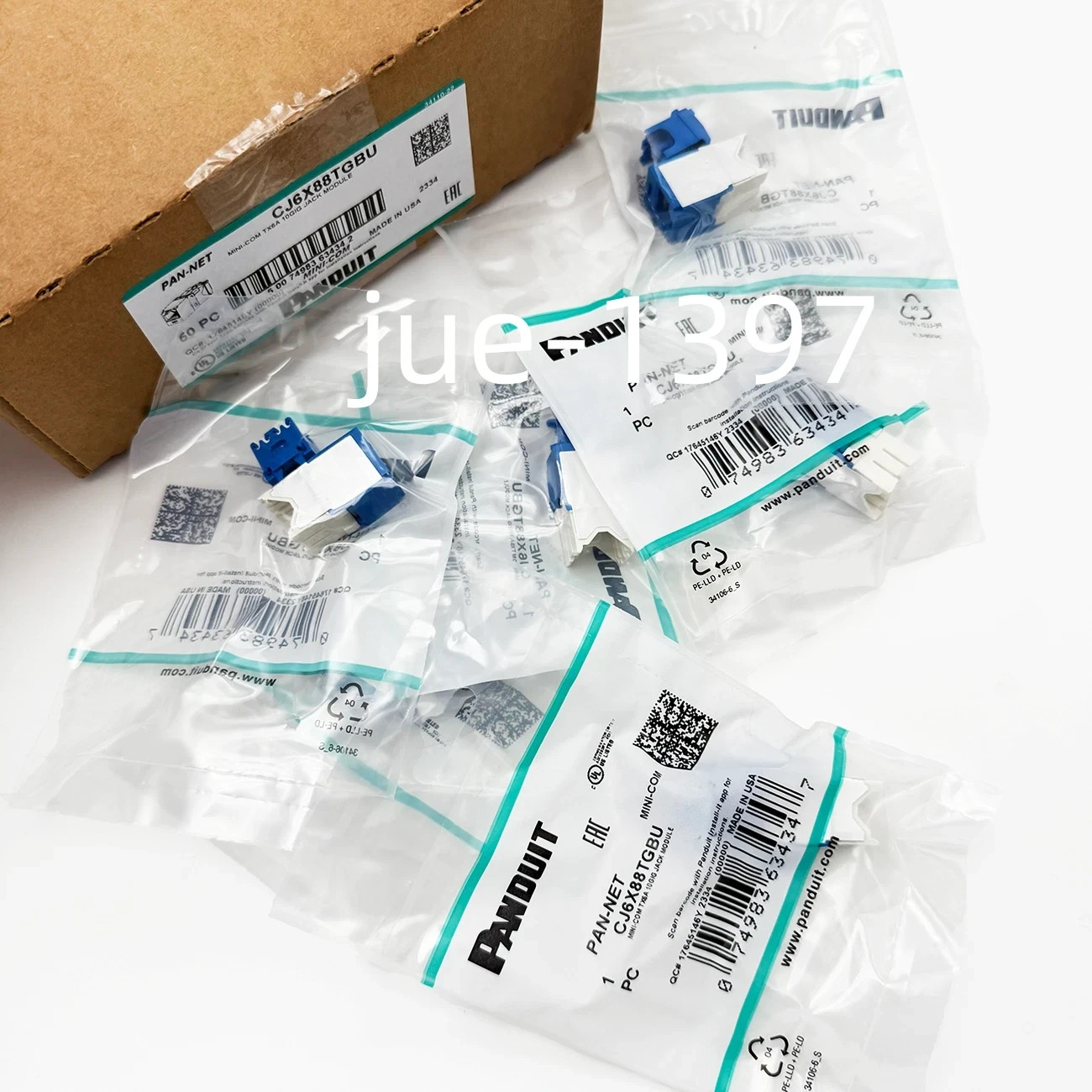 50Pcs New 6A unshielded 10G network super six module CJ6X88TGBU ！